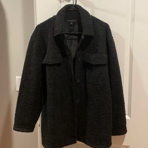 Banana Republic Sherpa Shacket Black/ size M
